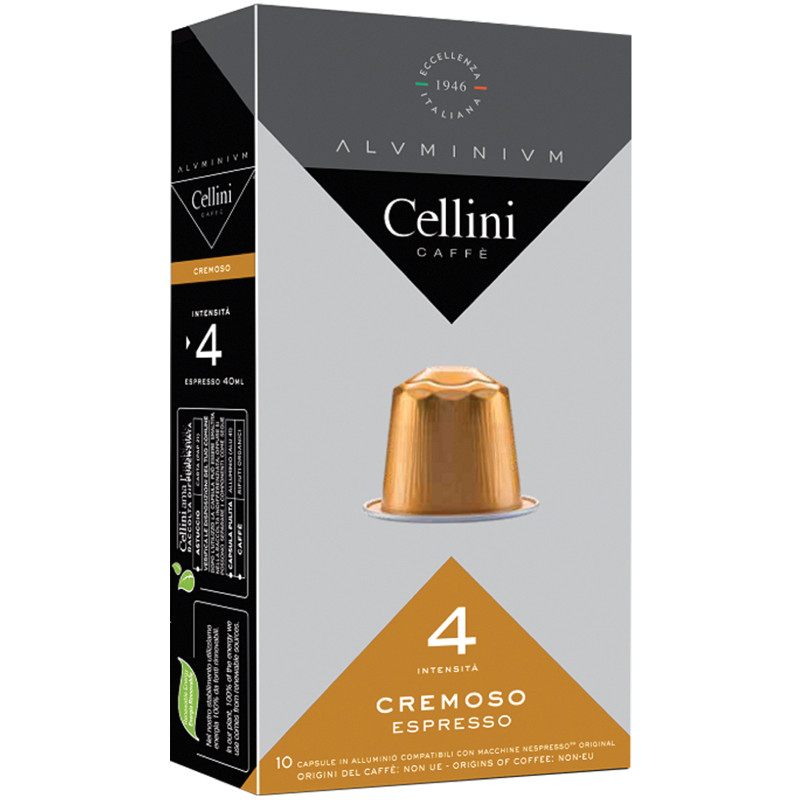 Кофе в капсулах Cellini Cremoso жареный молотый, 165г