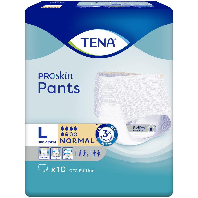 Подгузники-трусы Tena Pants normal для взрослых размер L 100-135см, 10шт — фото 1