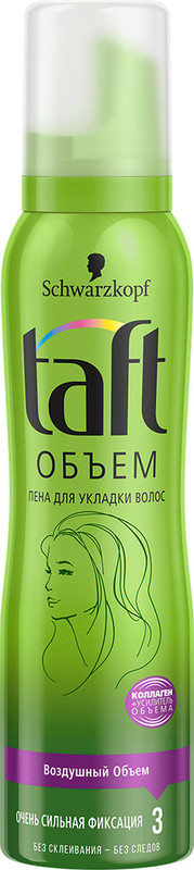 Пенка для волос Taft Объем сильная фиксация, 150мл