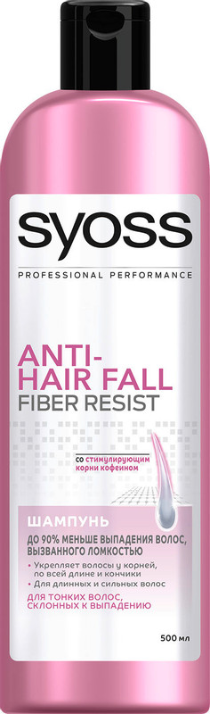 Шампунь Сьёсс Anti-Hair Fall Fiber Resist 95 для тонких волос склонных к выпадению, 500мл