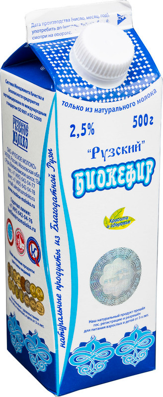Биокефир Рузское Молоко Рузский 2.5%, 500мл
