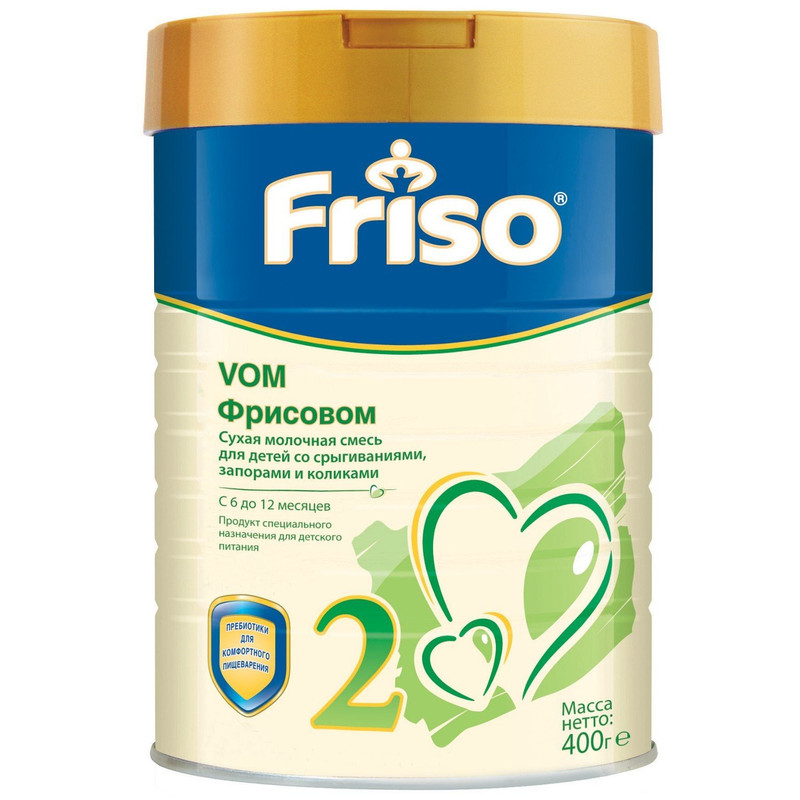 Смесь Friso 2 Vom молочная с пребиотиком с 6 месяцев, 400г — фото 1