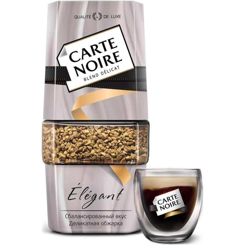 Кофе Carte Noire Elegant натуральный растворимый сублимированный, 95г — фото 1