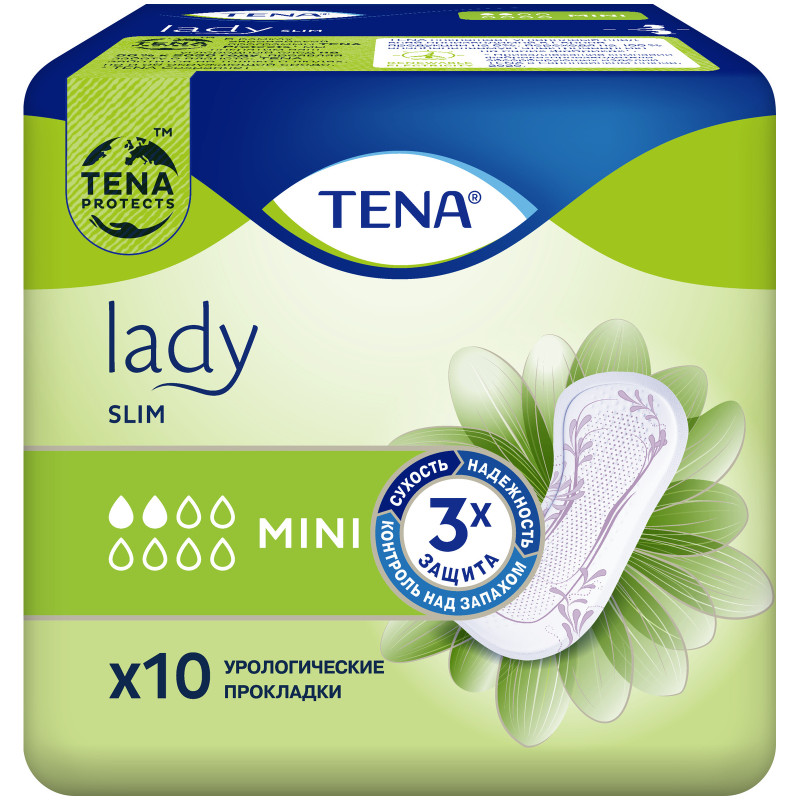 Прокладки урологические Tena Lady Slim Mini, 10шт — фото 1