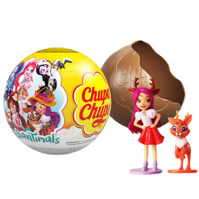 Шар Chupa Chups из молочного шоколада с игрушкой-сюрпризом, 20г