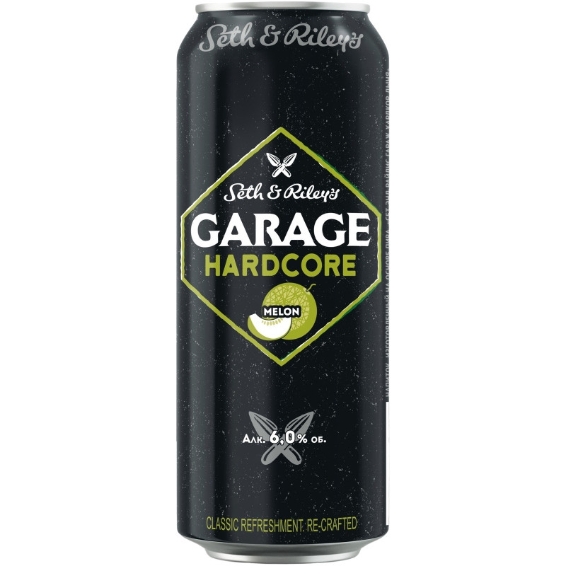 Пивной напиток Seth and Riley’s Garage Hardcore Melon пастеризованный 6%, 450мл