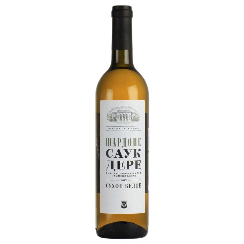Вино Саук-Дере Шардоне белое сухое 11-13%, 750мл