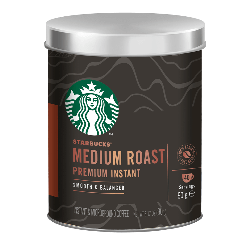 Кофе Starbucks Medium Roast растворимый с добавлением жареного молотого порошкообразный, 90г