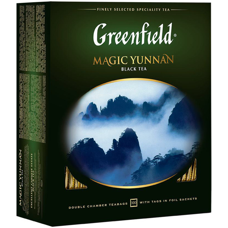 Чай Greenfield Magic Yunnan чёрный в пакетиках, 100x2г — фото 2