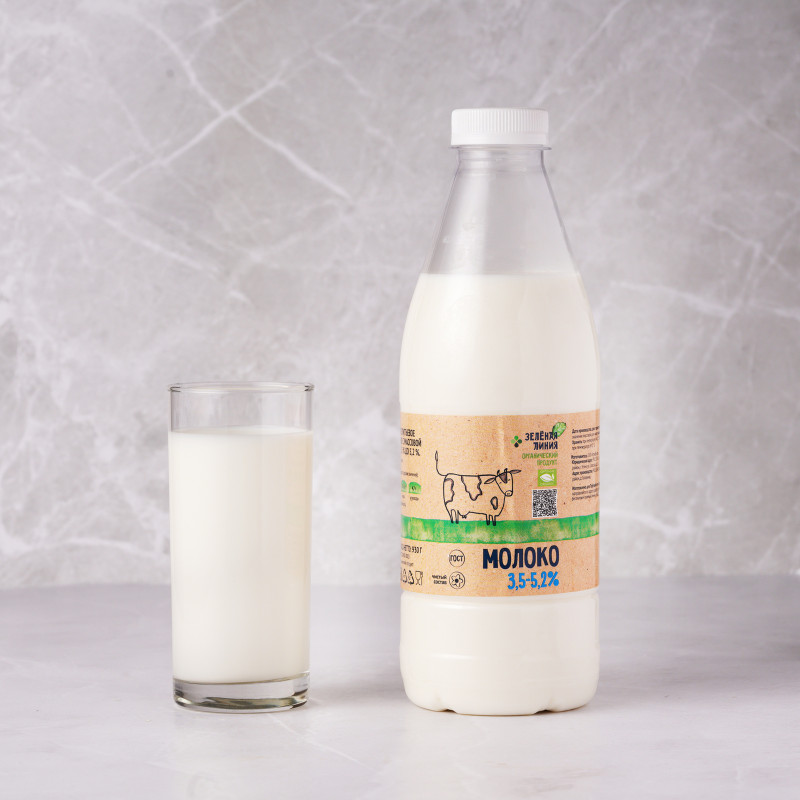Молоко 3.5-5.2% Зелёная Линия, 930мл — фото 1