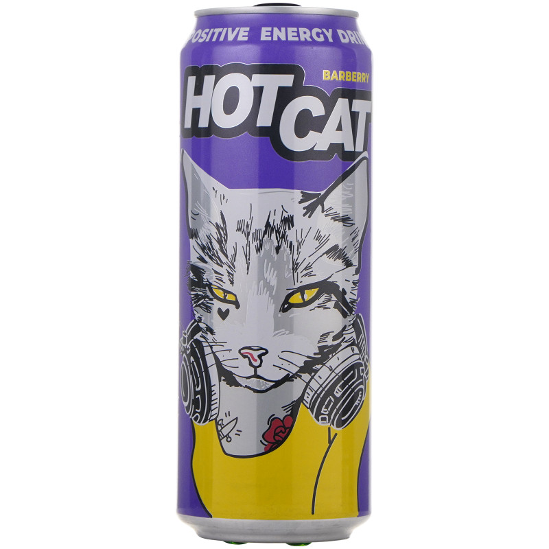Энергетик Hot Cat Barberry безалкогольный газированный, 450мл