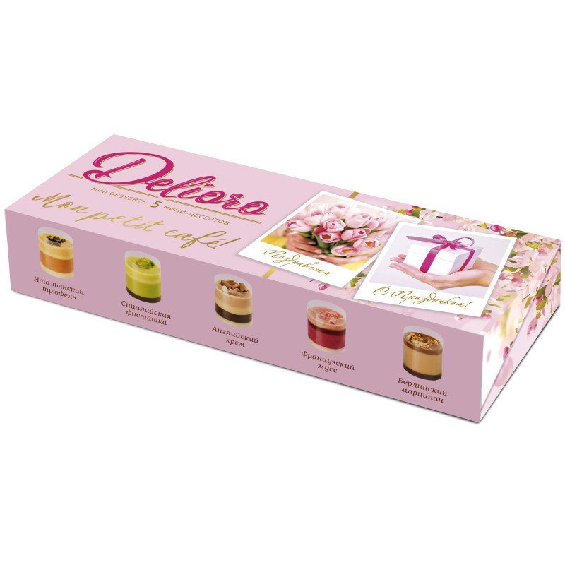 Набор конфет Delioro мини-десерты с кремом и муссом, 55г