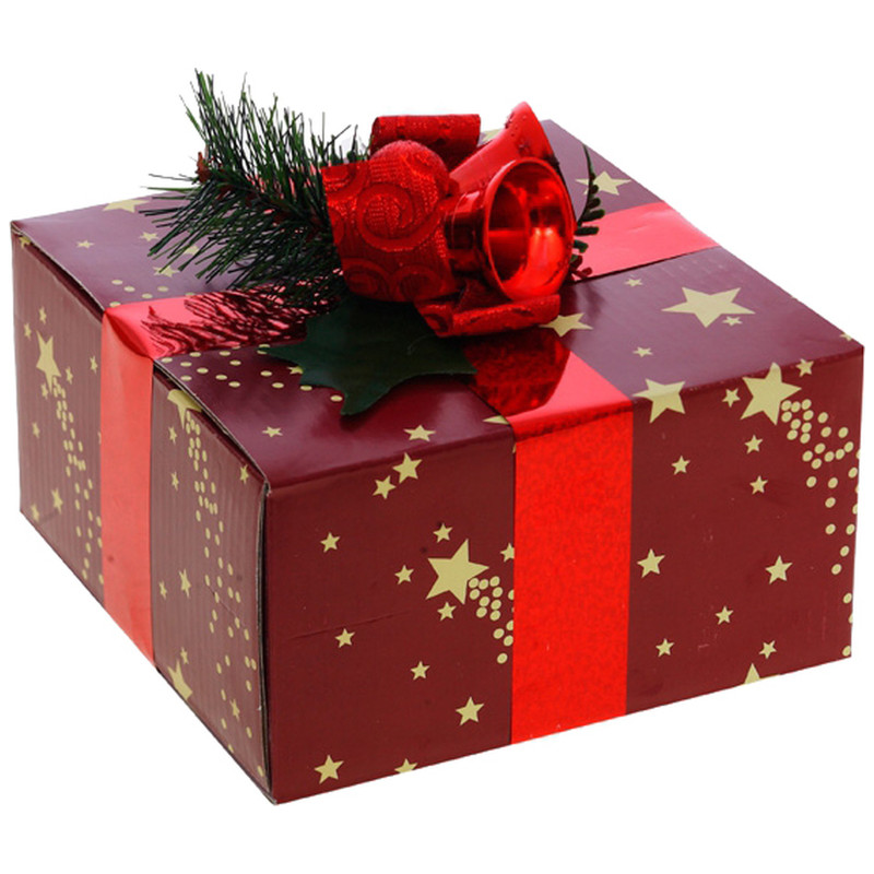 Коробка для подарков с бантом, 15х15х8см