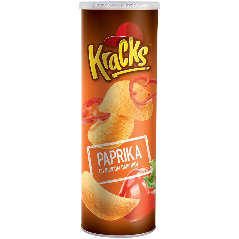 Чипсы картофельные Kracks со вкусом паприки, 160г