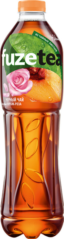 Холодный чай Fuzetea чёрный со вкусом персика и розы, 1.5л