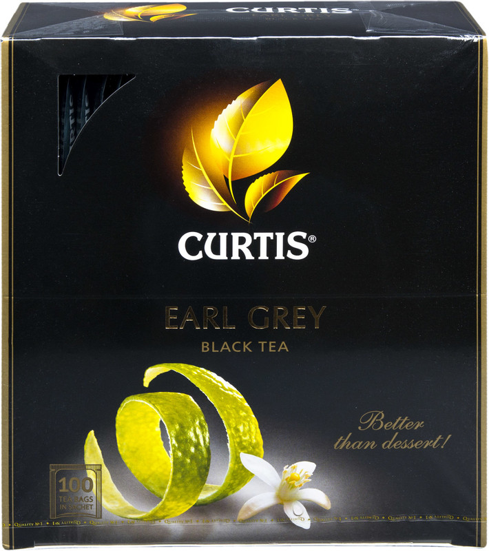 Чай Curtis Earl Grey чёрный ароматизированный в сашетах, 100х2г — фото 2
