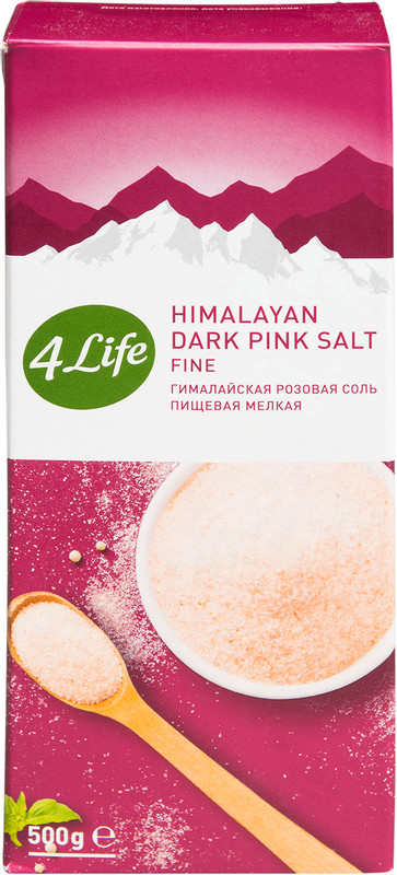 Соль 4Life гималайская розовая пищевая мелкая, 500г — фото 1
