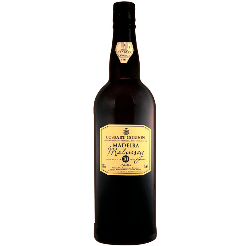 Вино ликерное Cossart Gordon Malmsey Madeira 10 Y.O. белое сладкое 19%, 750мл
