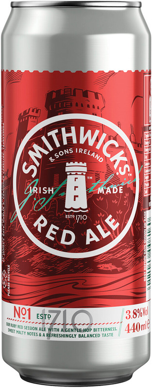 Пиво Smithwick's Red Ale тёмное фильтрованное 3.8%, 440мл