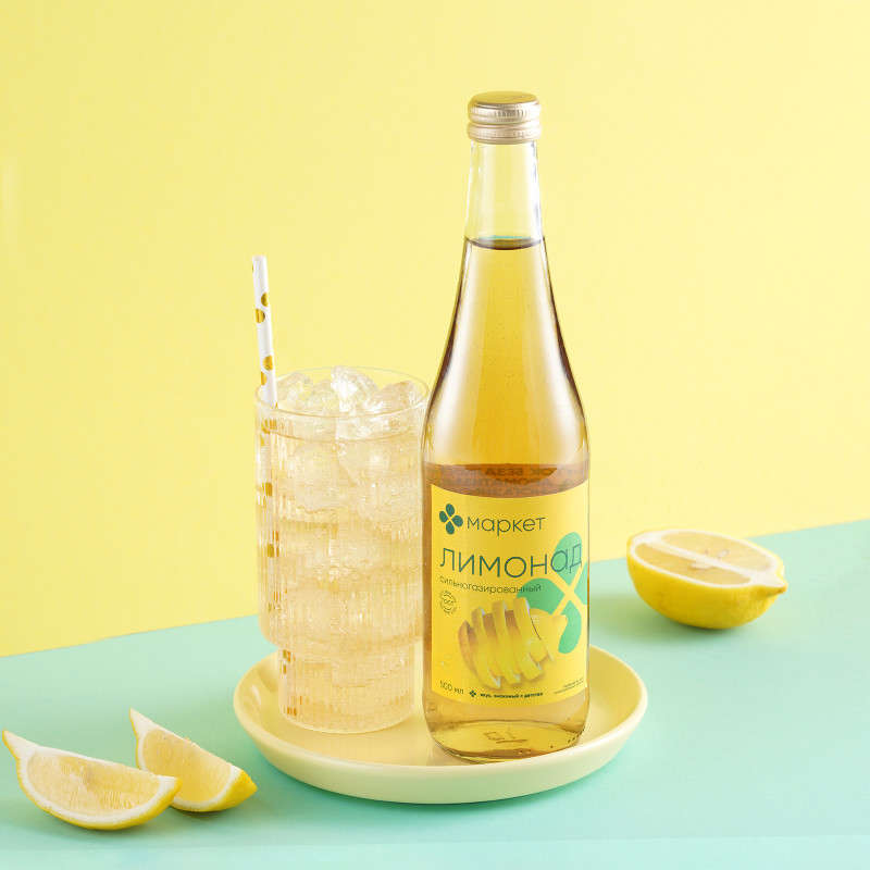 Напиток Лимонад безалкогольный газированный Маркет Перекрёсток, 500мл — фото 1