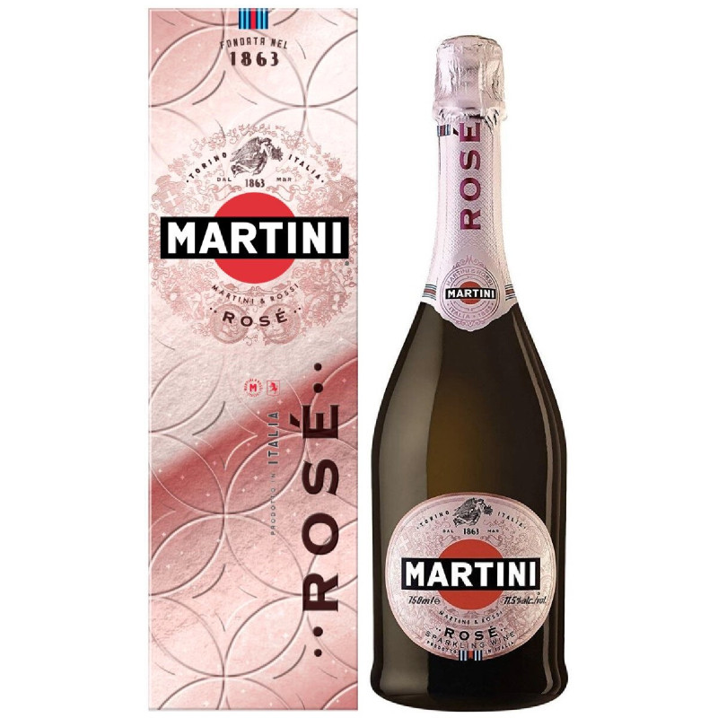 Вино игристое Martini Rose Dry сухое 11.5%, 750мл
