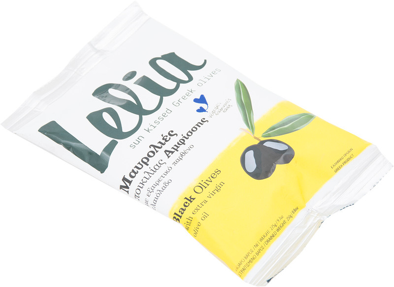 Оливки Lelia натуральные в оливковом масле с косточкой, 275г — фото 1