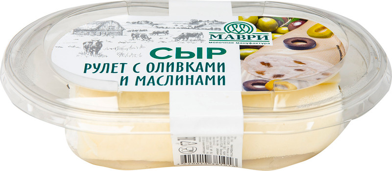 Сыр Молочная Мануфактура Маври Рулет оливковый 45%, 150г — фото 2