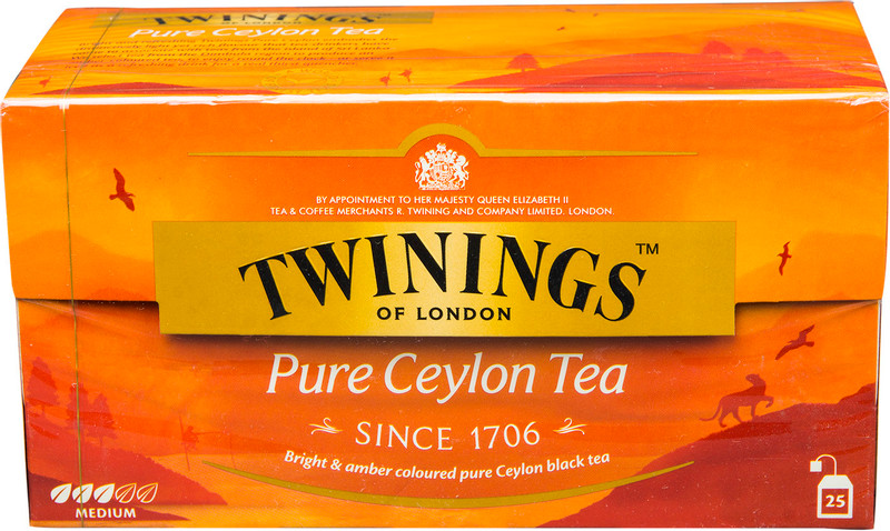 Чай Twinings чёрный байховый цейлонский в пакетиках, 25х2г — фото 1