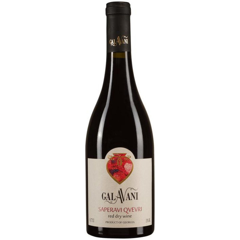 Вино Galavani Саперави Квеври красное сухое 13%, 750мл