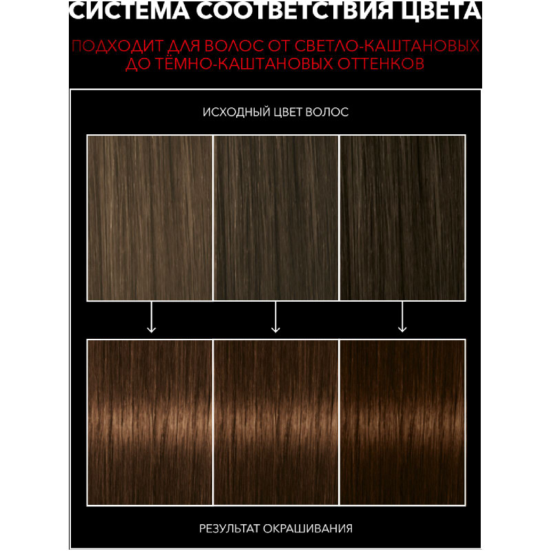Крем-краска для волос Сьёсс Color каштановый шоколадный 4-8, 115мл — фото 6