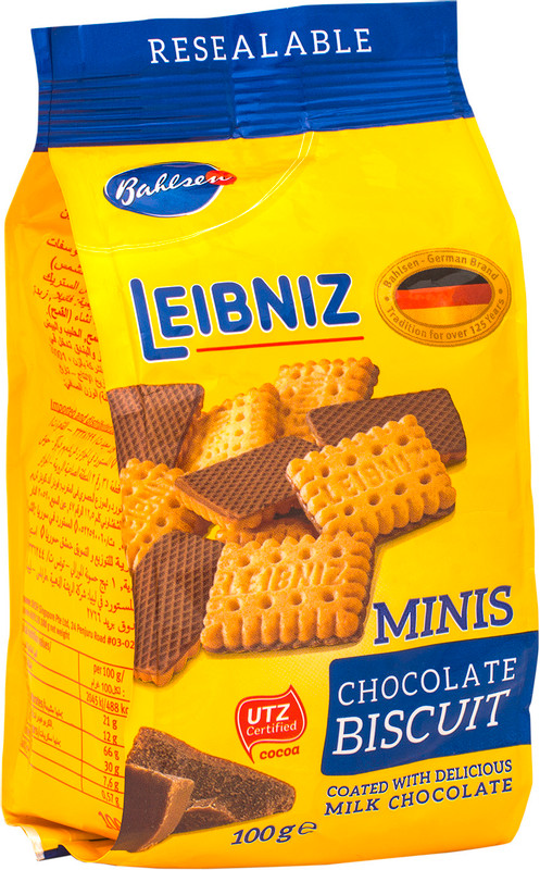 Печенье Leibniz Minis Choco сливочное в шоколаде, 100г — фото 2