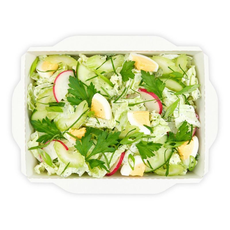 Салат с яйцом и свежими овощами, 160г — фото 2