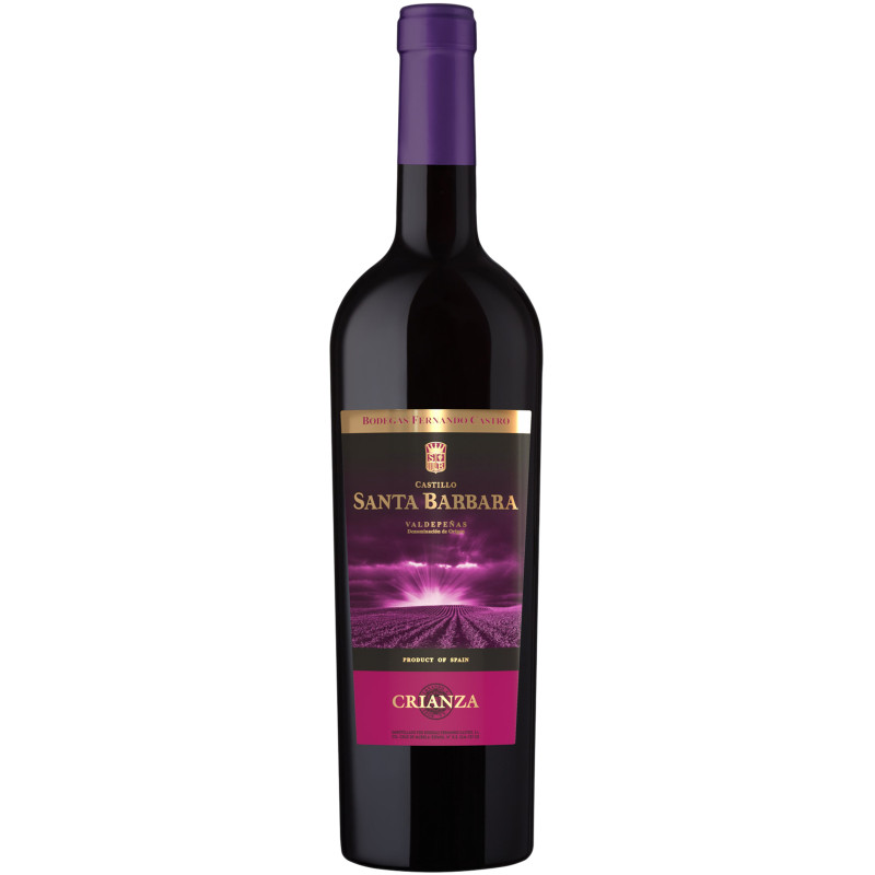 Вино Castillo Santa Barbara Crianza Valdepenas DO красное сухое 13%, 750мл