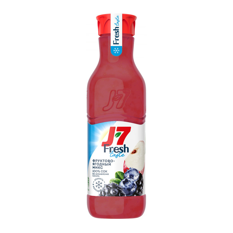 Сок J7 Fresh Taste Фруктово-ягодный микс с мякотью, 850мл — фото 1