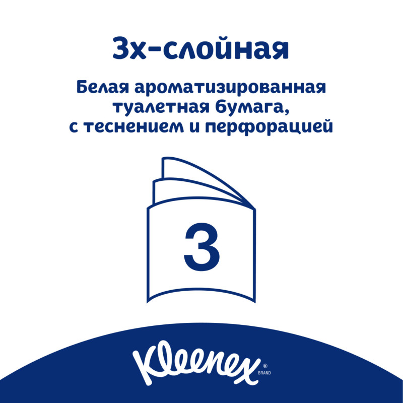 Бумага туалетная Kleenex 8шт Сочная клубника 3 слоя — фото 6