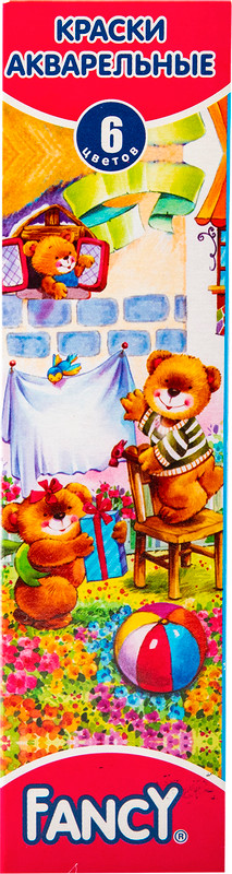 Краски акварельные Fancy медовые 6 цветов — фото 1