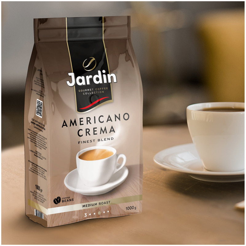 Кофе Jardin Americano Crema жареный в зёрнах, 1кг — фото 4