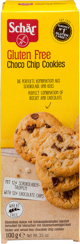 Печенье Schaer Choco Chip cookie с кусочками шоколада без глютена, 100г — фото 2