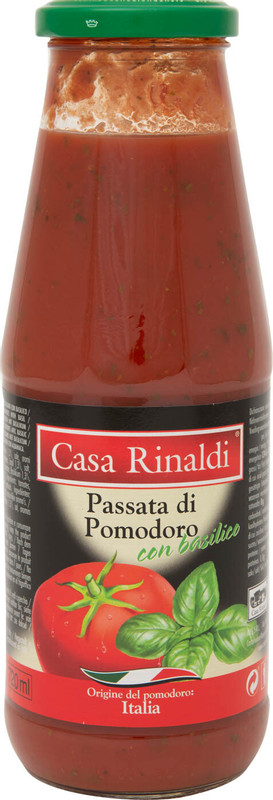 Пюре томатное Casa Rinaldi с базиликом, 690г