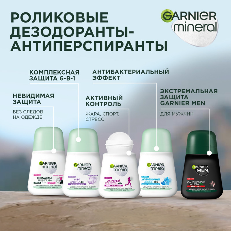 Антиперспирант-дезодорант Garnier Mineral Защита 6 Весенняя свежесть кожа + одежда, 50мл — фото 6