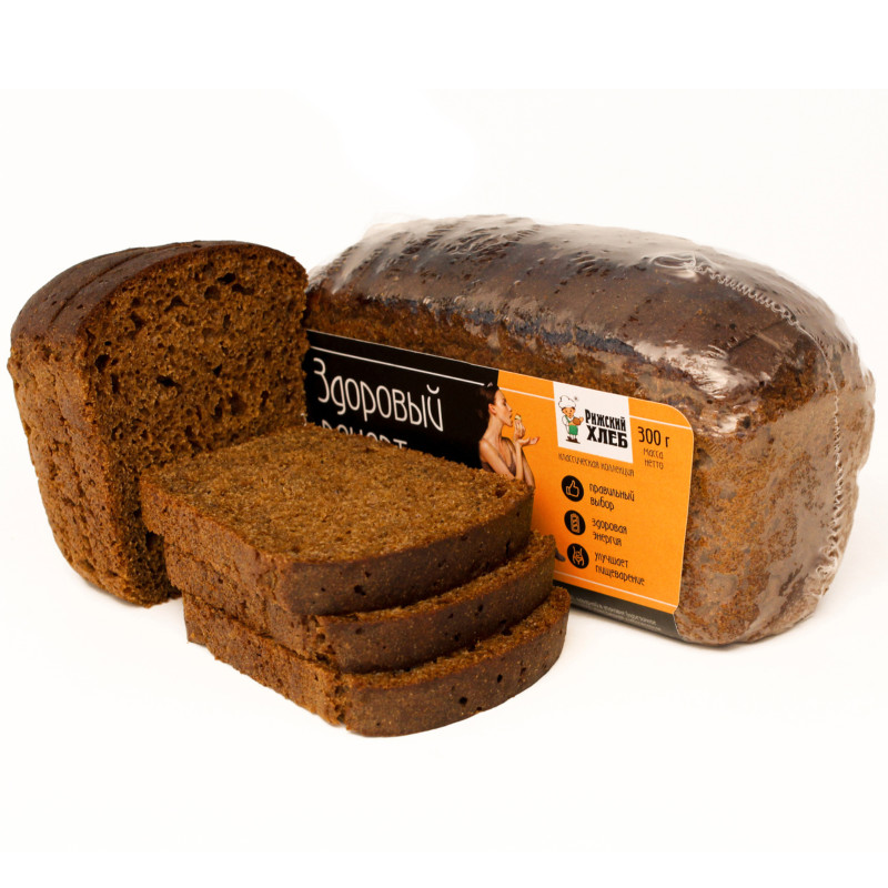Хлеб Рижский Хлеб Здоровый рецепт бездрожжевой заварной, 300г — фото 3