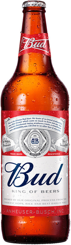 Пиво Bud светлое 5%, 750мл