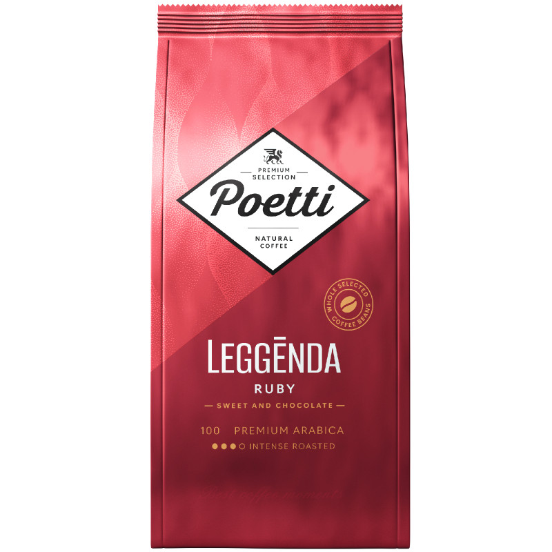 Кофе Poetti Leggenda Ruby натуральный жареный в зернах, 1000г