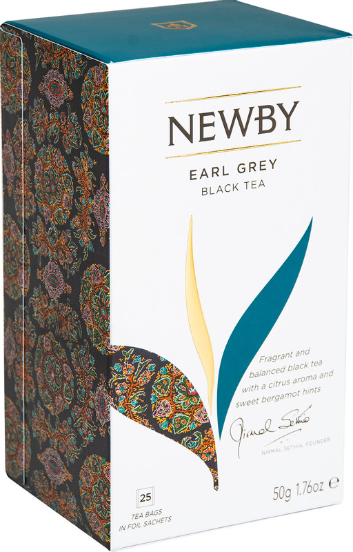 Чай Newby Эрл Грей чёрный в пакетиках, 25х2г — фото 7