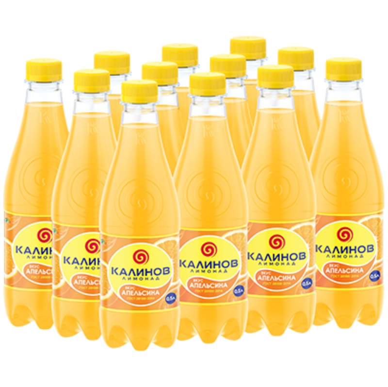 Напиток безалкогольный Калиновъ Лимонадъ апельсин газированный, 500мл — фото 1