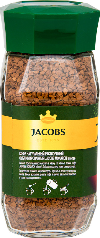 Кофе Jacobs Monarch Intense натуральный растворимый сублимированный, 95г — фото 2