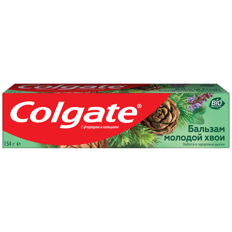 Зубная паста Colgate Бальзам молодой хвои с натуральными ингредиентами для здоровья десен, 100мл — фото 1