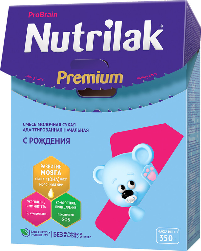 Смесь Nutrilak Premium + 1 с рождения, 350г — фото 3