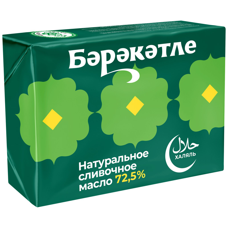 Масло сливочное Бэрэкэтле Крестьянское высшего сорта 72.5%, 180г