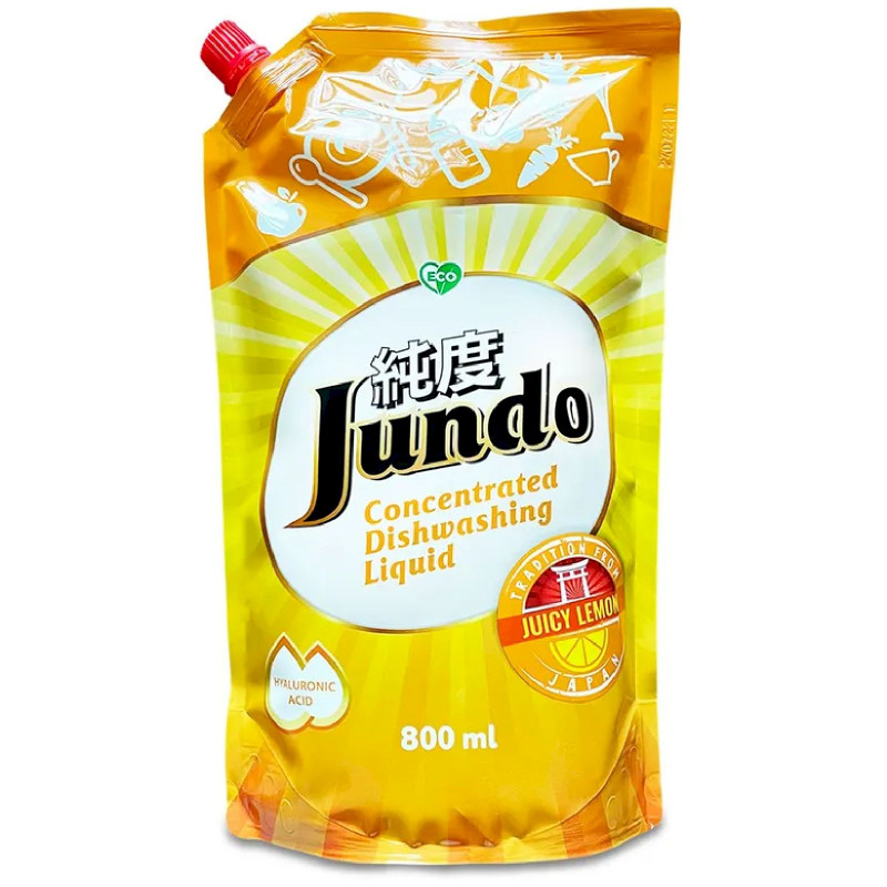 Гель для мытья посуды Jundo аромат сочного лимона, 800мл